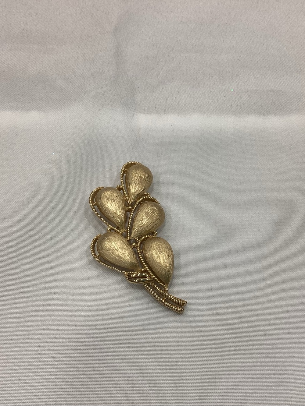 Trifari Gold-Tone Leaf Cluster Brooch